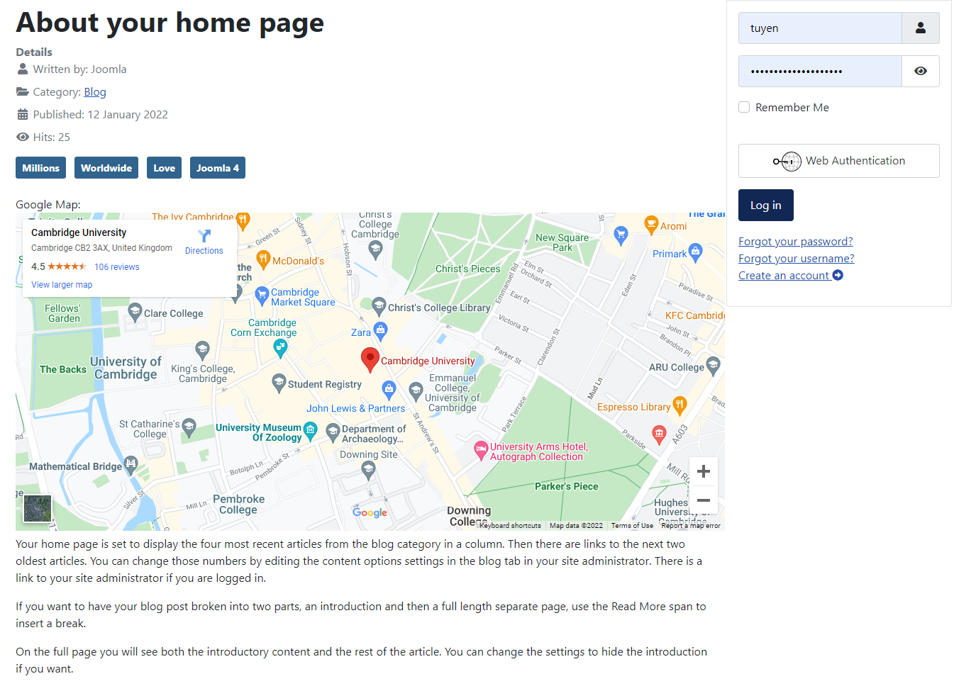 Add Google Map To Joomla 4-18