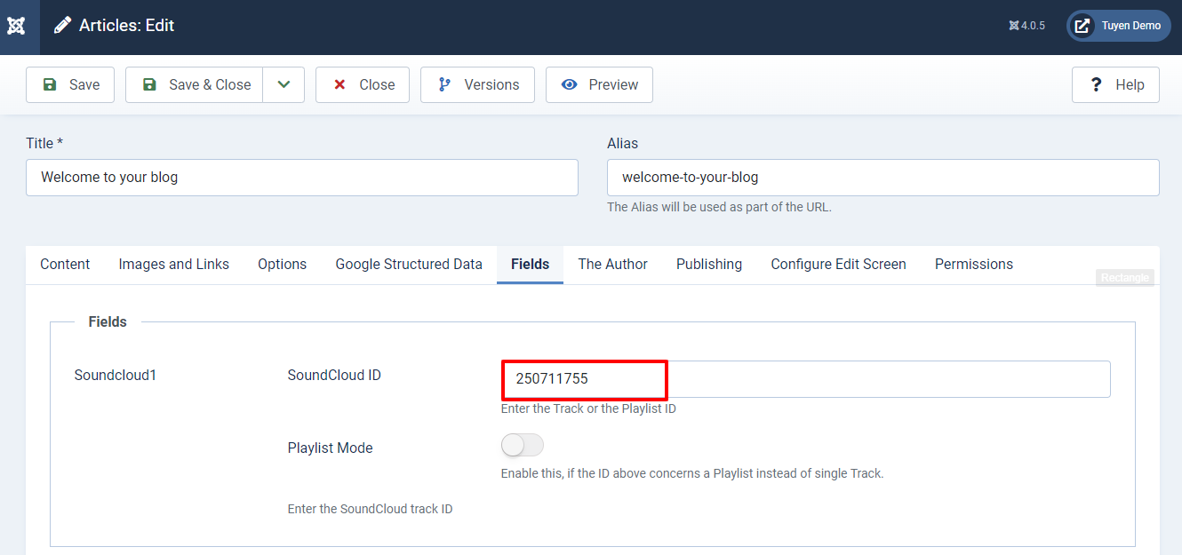 Add Soundcloud To Joomla 4 Articles 11