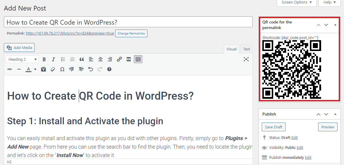Qr Codes In Wordpress