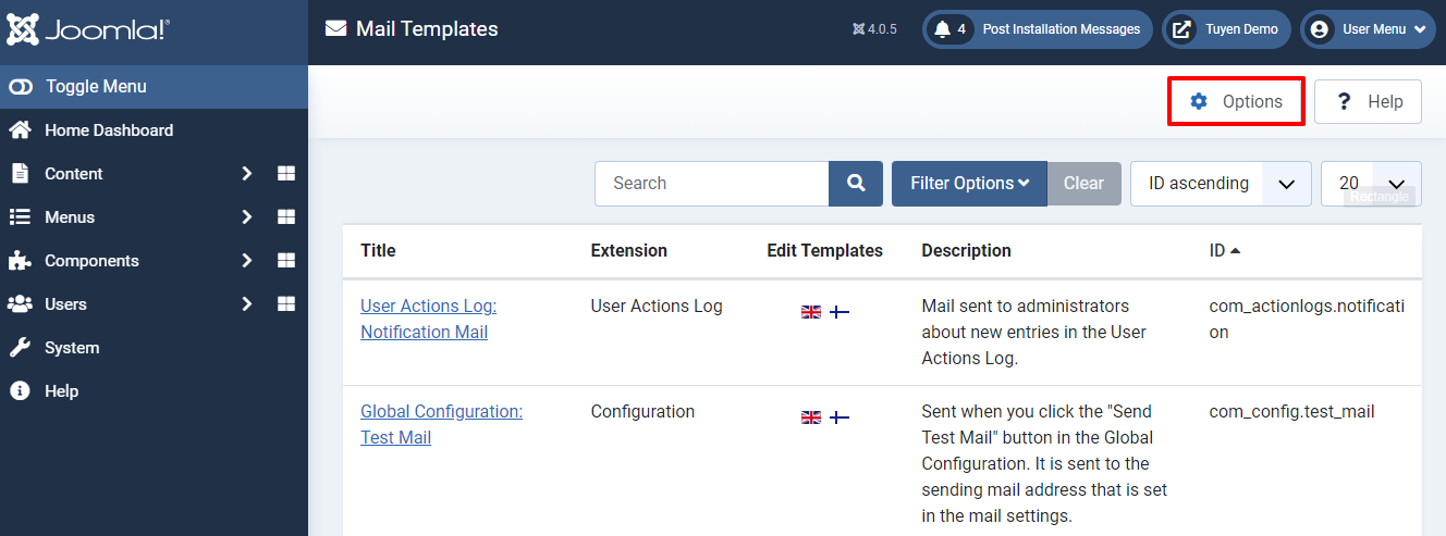 Enable Html Mail Templates In Joomla 4-3