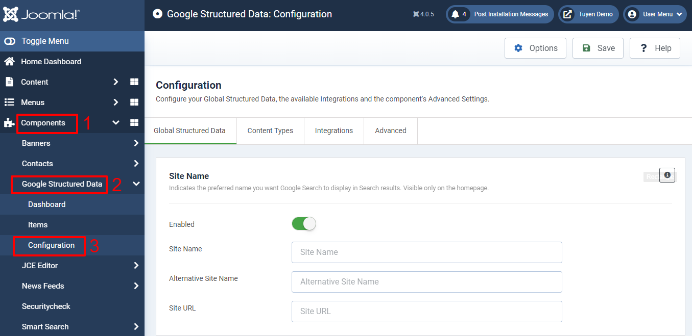 Google Structured Data Extension In Joomla 4-5