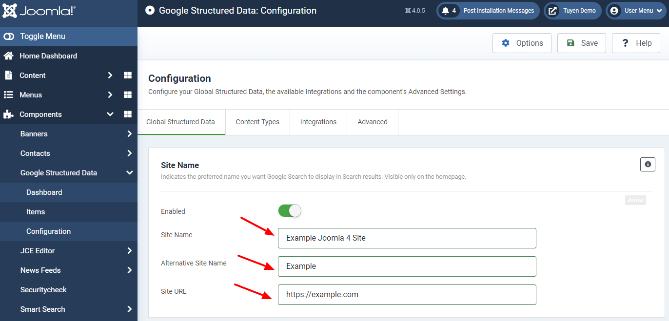 Google Structured Data Extension In Joomla 4-6