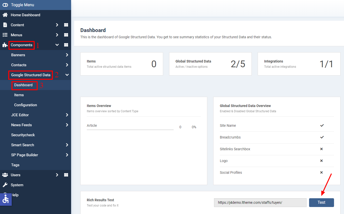 Google Structured Data Extension In Joomla 4-7