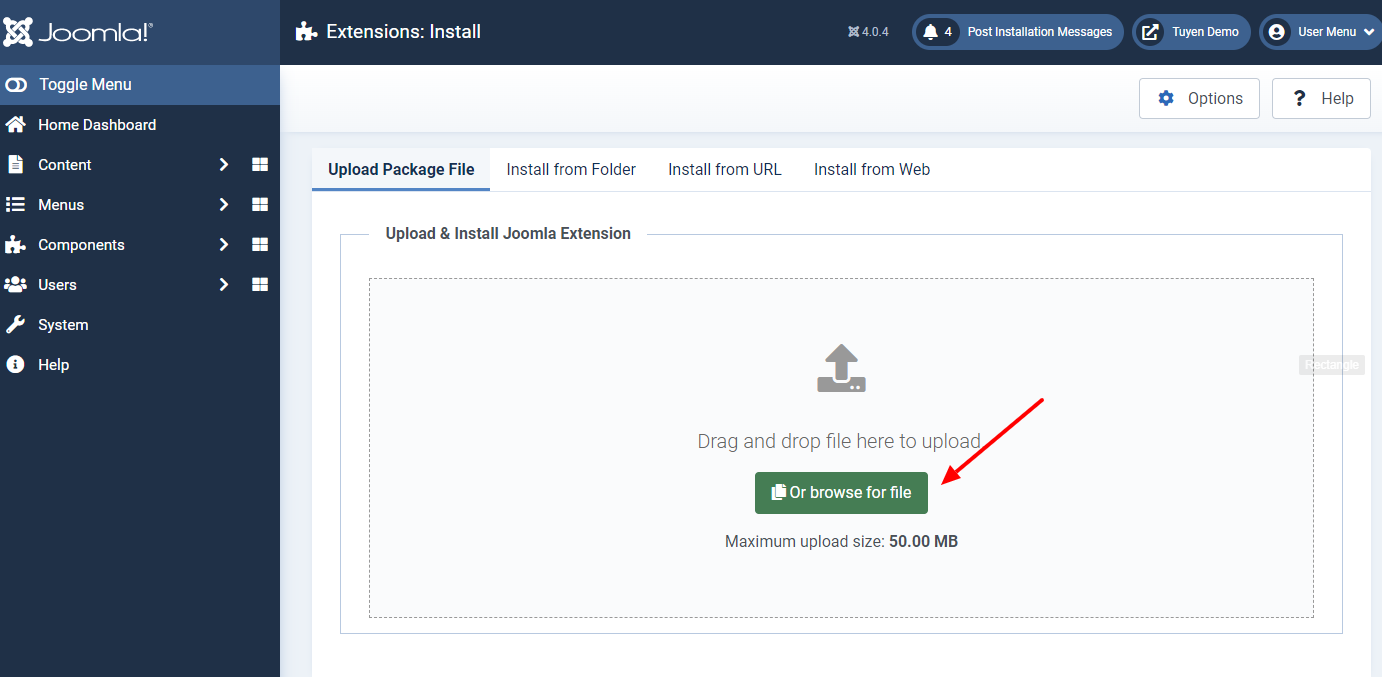 Use Jce Extension In Joomla 4-3