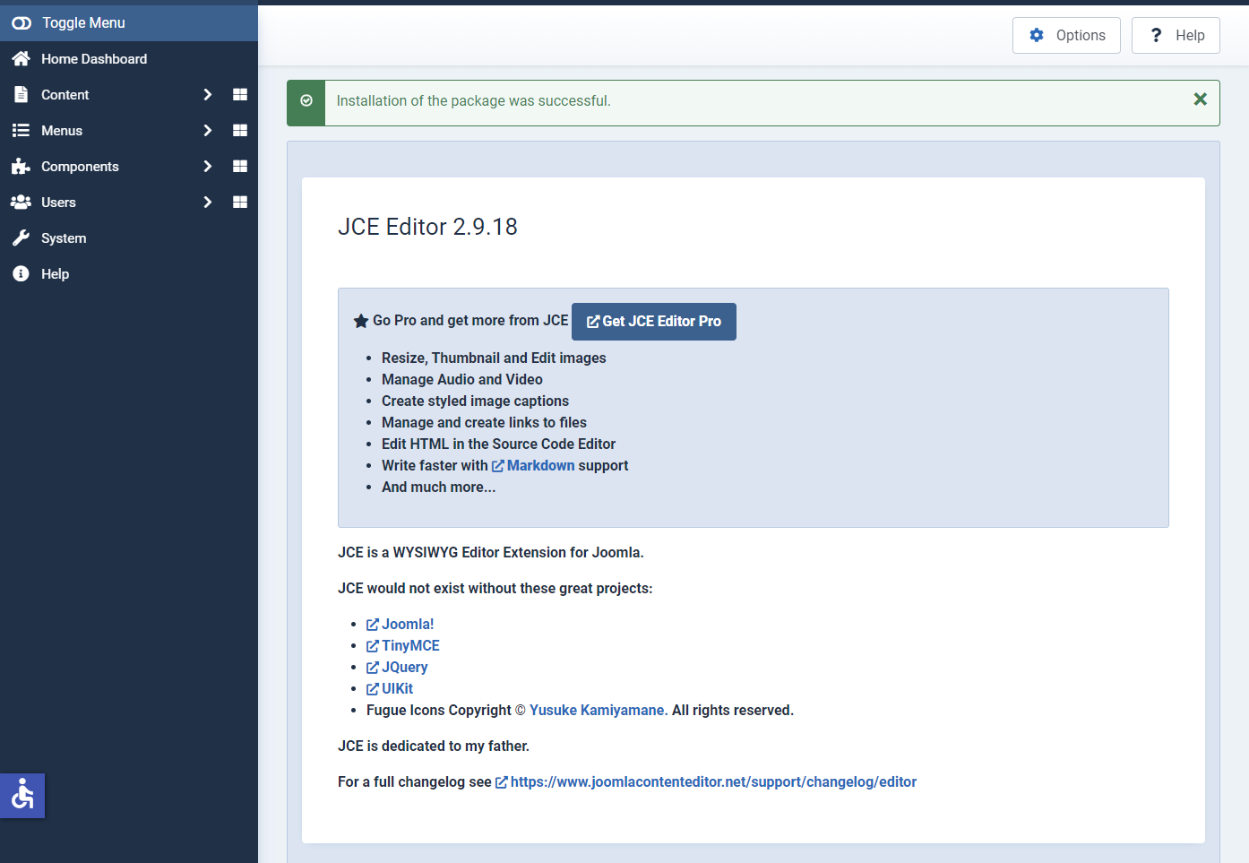 Use Jce Extension In Joomla 4-4