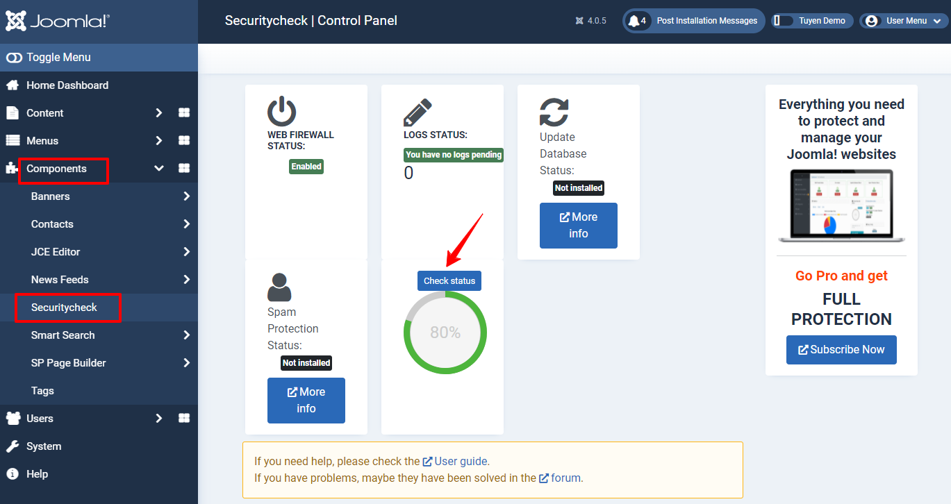 Use Securitycheck For Joomla 4-4
