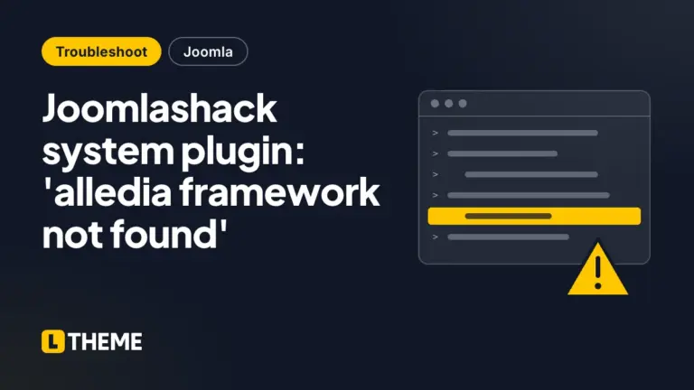 Joomlashack system plugin: ‘alledia framework not found’
