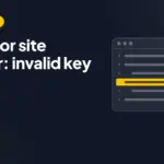 Error for site owner: invalid key type