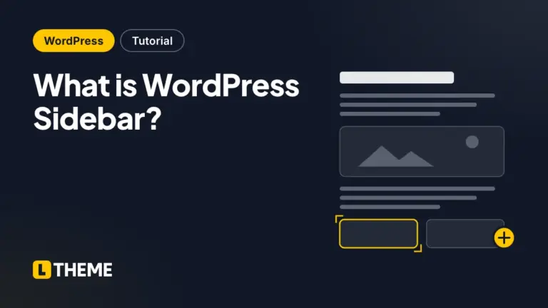 What is WordPress Sidebar?