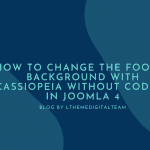 How to Change the Footer Background with Cassiopeia without coding in Joomla 4