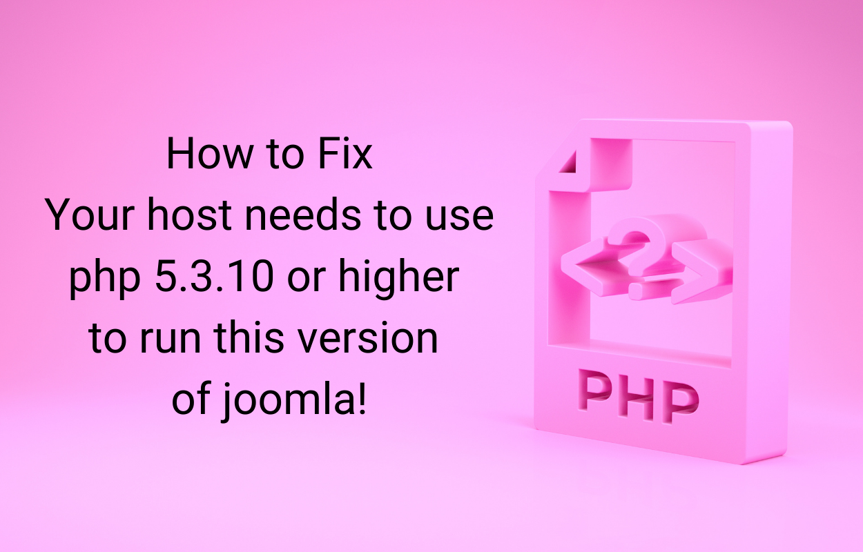Your host needs to use php 5.3.10 or higher to run this version of joomla!