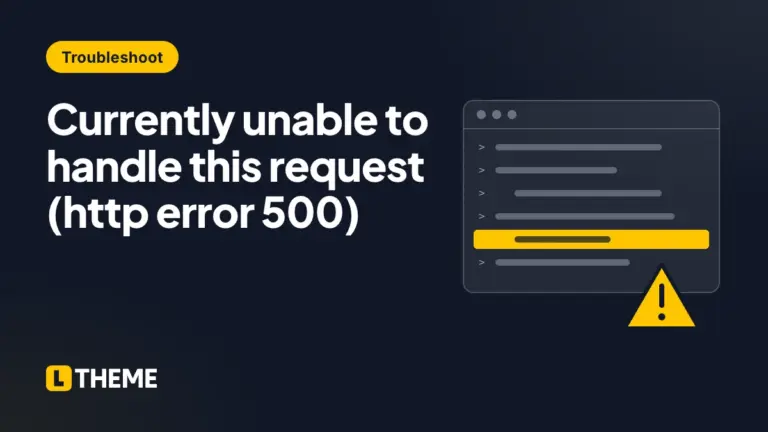 Currently unable to handle this request (http error 500)