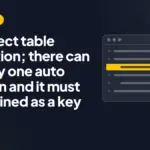 Incorrect table definition; there can be only one auto column and it must be defined as a key