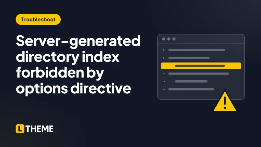 Server-generated directory index forbidden by options directive