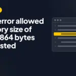 Fatal error allowed memory size of 67108864 bytes exhausted