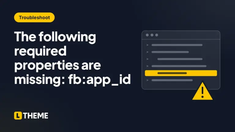 The following required properties are missing: fb:app_id