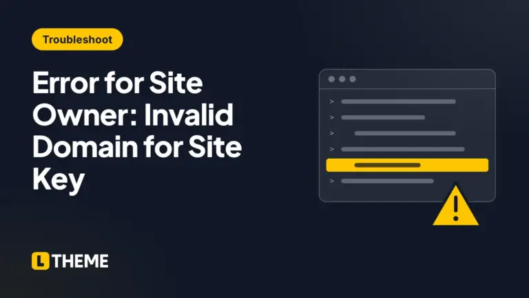 Error for Site Owner: Invalid Domain for Site Key