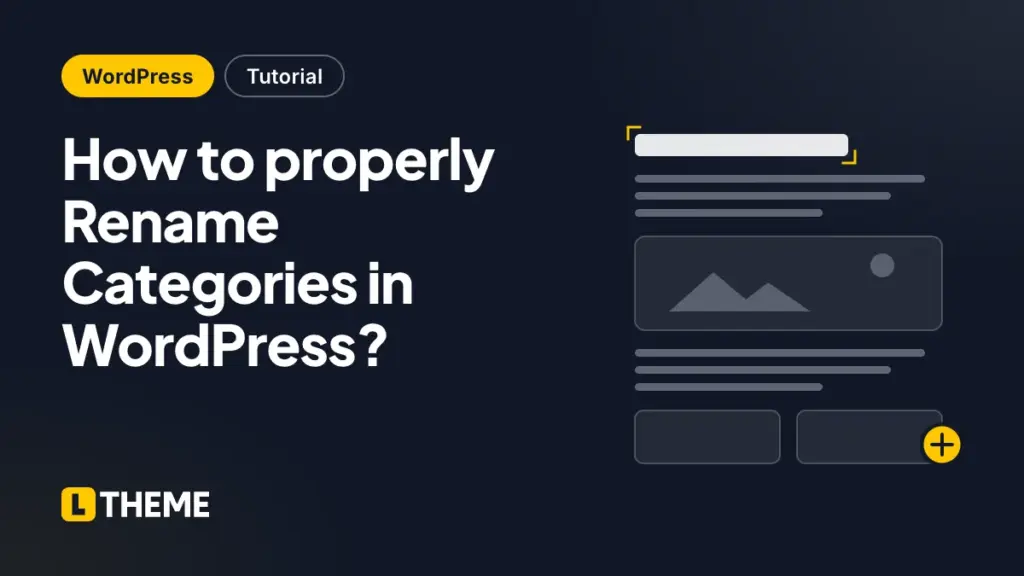 How to properly Rename Categories in WordPress?