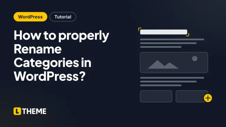 How to properly Rename Categories in WordPress?