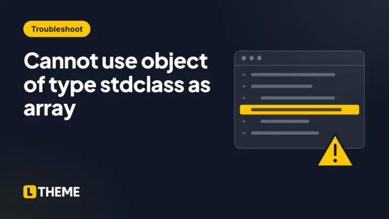 Cannot use object of type stdclass as array