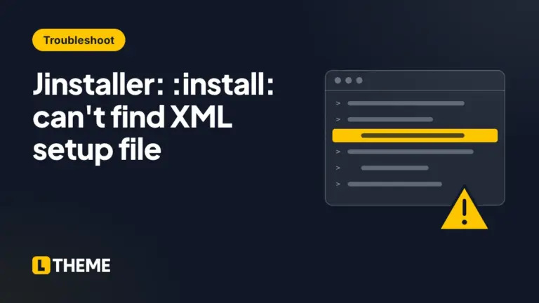 Jinstaller: :install: can’t find XML setup file