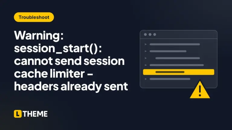 Warning: session_start(): cannot send session cache limiter – headers already sent