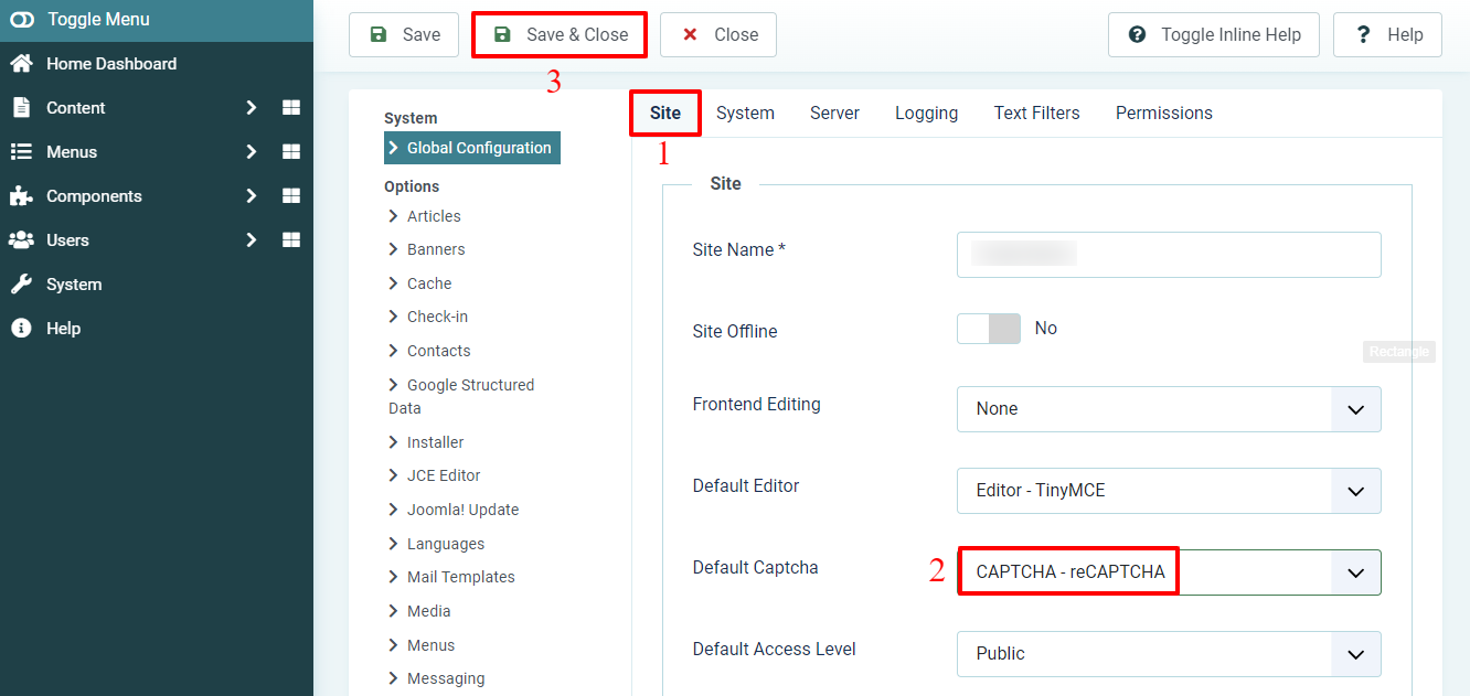 Add Captcha To Joomla 4-5