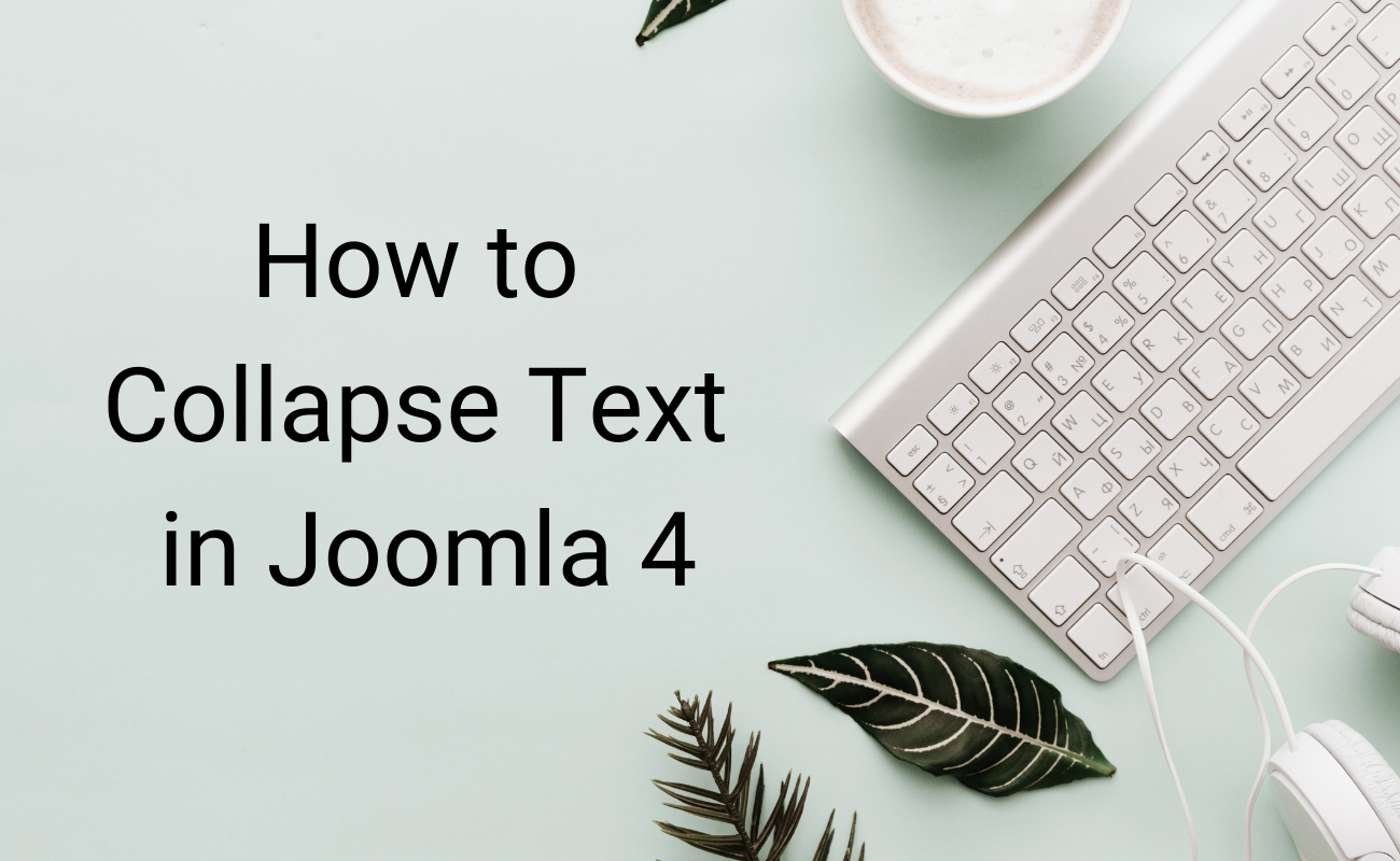 How to Collapse Text in Joomla 4