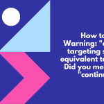 Warning: "continue" targeting switch is equivalent to "break". did you mean to use "continue 2"