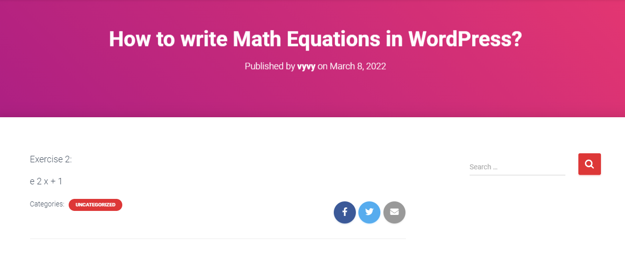 Write Math Equation In Wordpress 5 2