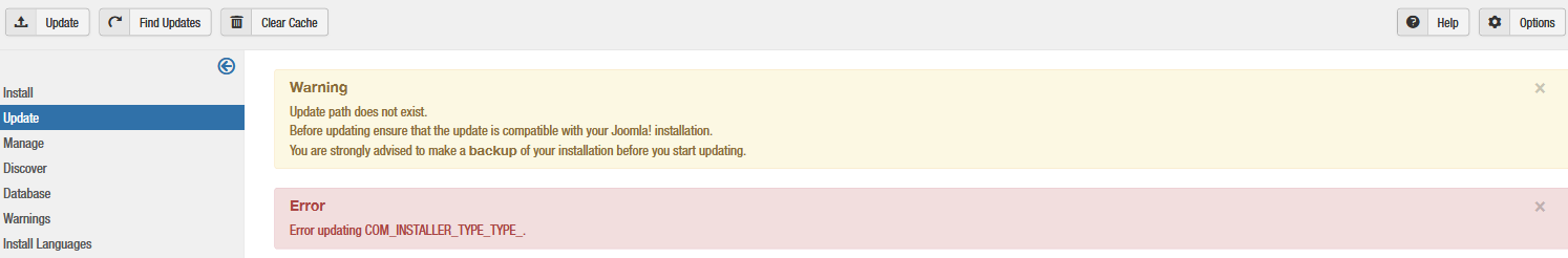 Error Updating Com_Installer_Type_Type_ 1