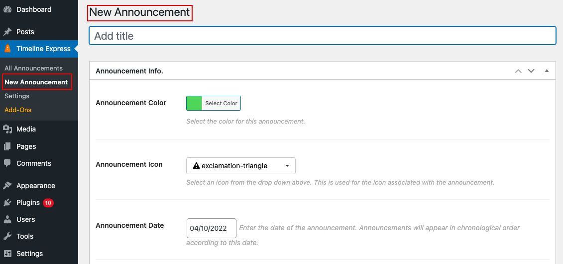 B Timeline – Create And Display Timeline Contents – WordPress