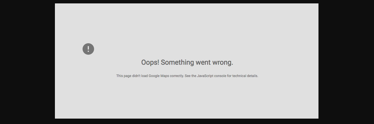 This Page Didn't Load Google Maps Correctly. See The Javascript Console For Technical Details -1