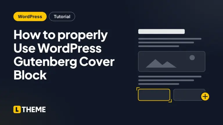 How to properly Use WordPress Gutenberg Cover Block