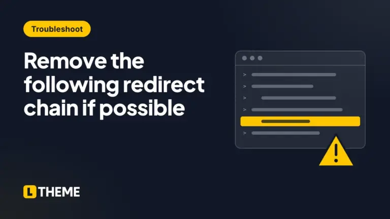 Remove the following redirect chain if possible