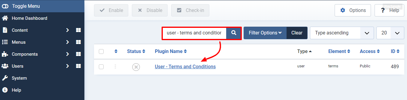 Add Registration Terms And Conditions Statement To Joomla 4-2