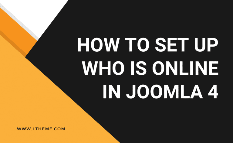 set up who is online in joomla 4