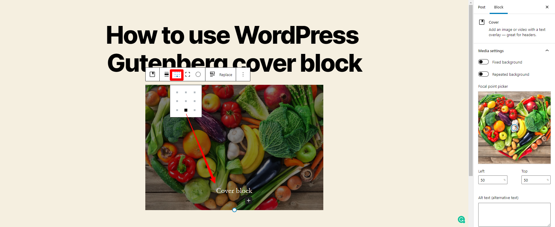 Wordpress Gutenberg Cover Block 5
