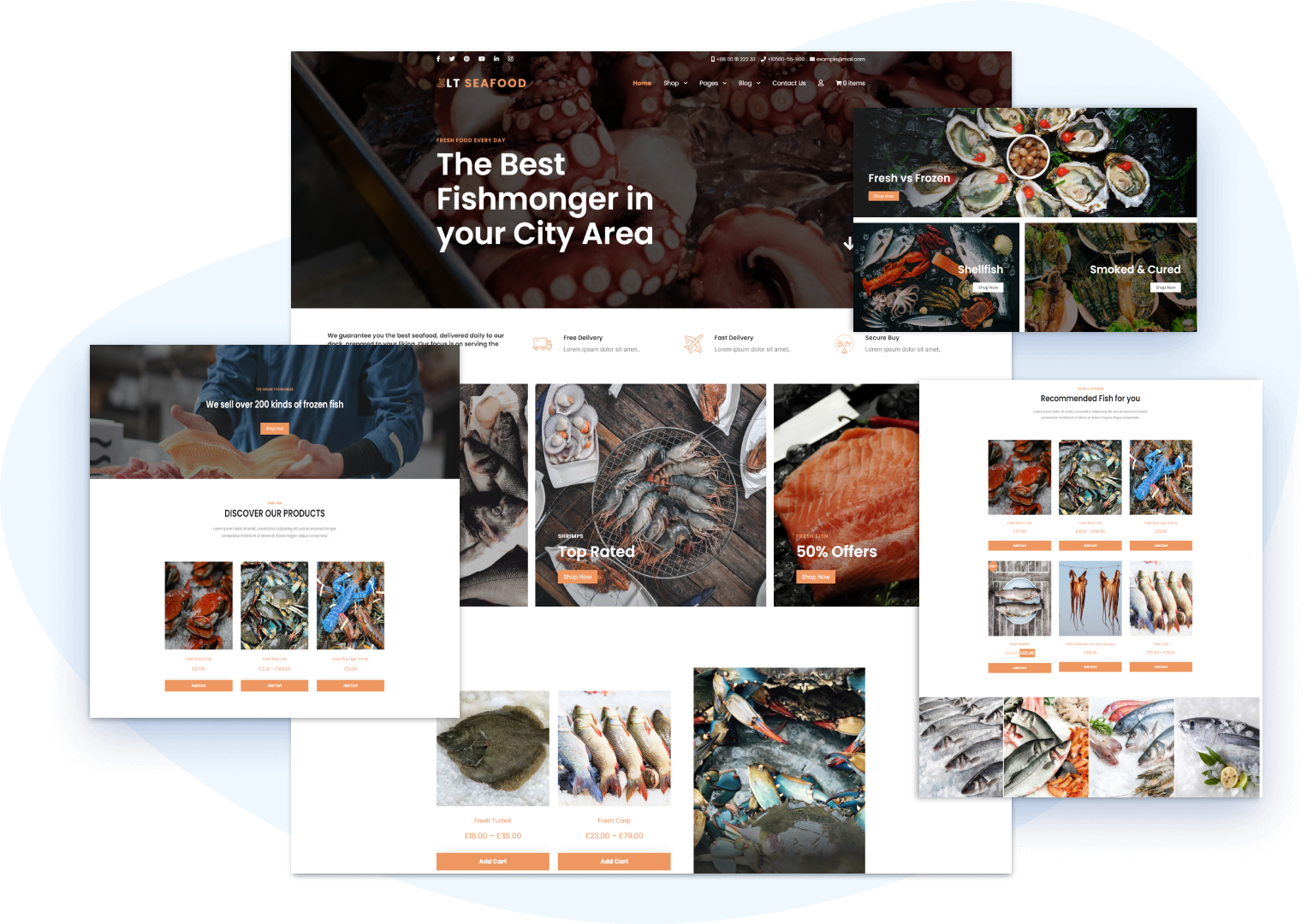 Seafood Shop WordPress Theme