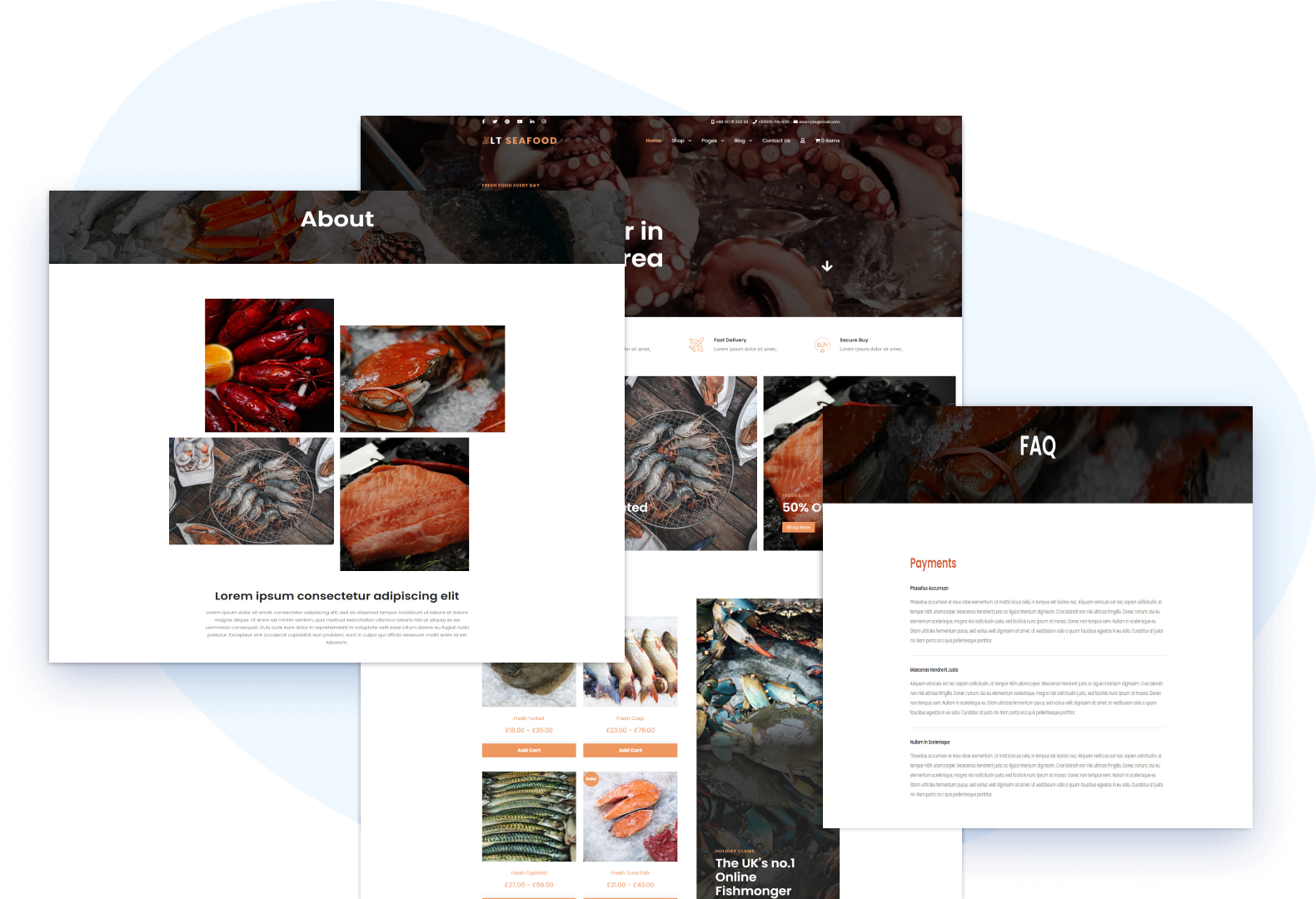 Seafood Shop WordPress Theme