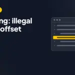 Warning: illegal string offset
