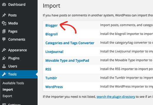 Blogger Import From Wordpress