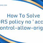 How To Solve CORS policy no 'access-control-allow-origin'