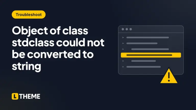 Object of class stdclass could not be converted to string