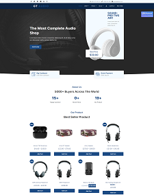 Free Audio Shop Joomla Template: Gt Audio