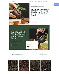 Responsive Online Tea Shop Jooma Template: Gt Tea