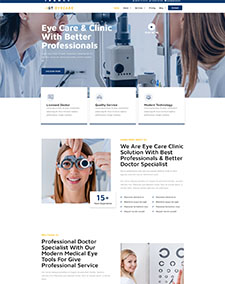 Eye Care Service Wordpress Theme: Gt Eyecare