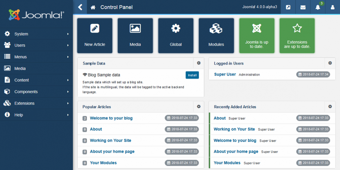 joomla update 3 auf 4