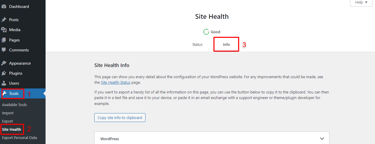 Update Php In Wordpress - Check Site Health