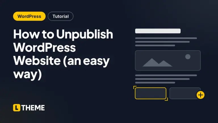 How to Unpublish WordPress Website (an easy way)